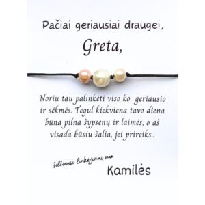Sėkmės apyrankė su perlais