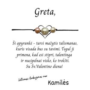 Sėkmės apyrankė su perlais