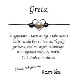 Sėkmės apyrankė su perlo ir hematito karoliukais