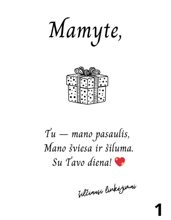 Sėkmės apyrankė „MAMA“ su širdelėmis - Image 3