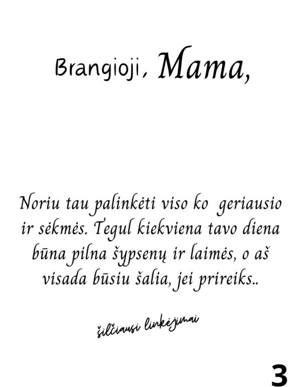 Sėkmės apyrankė „MAMA“ su širdelėmis - Image 5