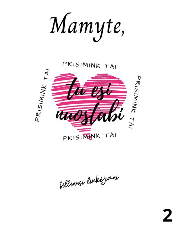 Sėkmės apyrankė „MAMA“ su širdelėmis - Image 4